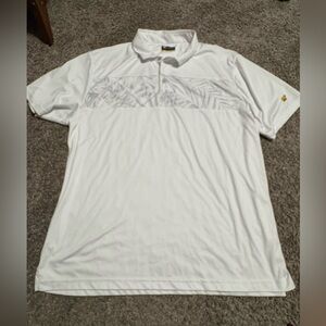 Jack Nicklaus‎ Men’s XXL Polo Shirt White Gray Golf Tropical Breathable Casual